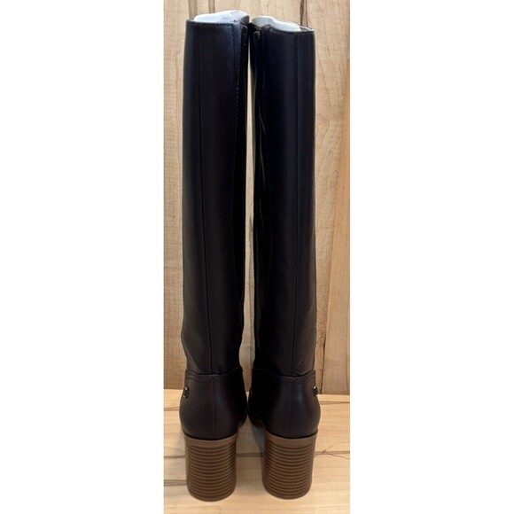 Giani Bernini Women Brown Leather Odettee Memory Foam Block Knee-High Boots - Picture 8 of 10